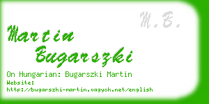 martin bugarszki business card